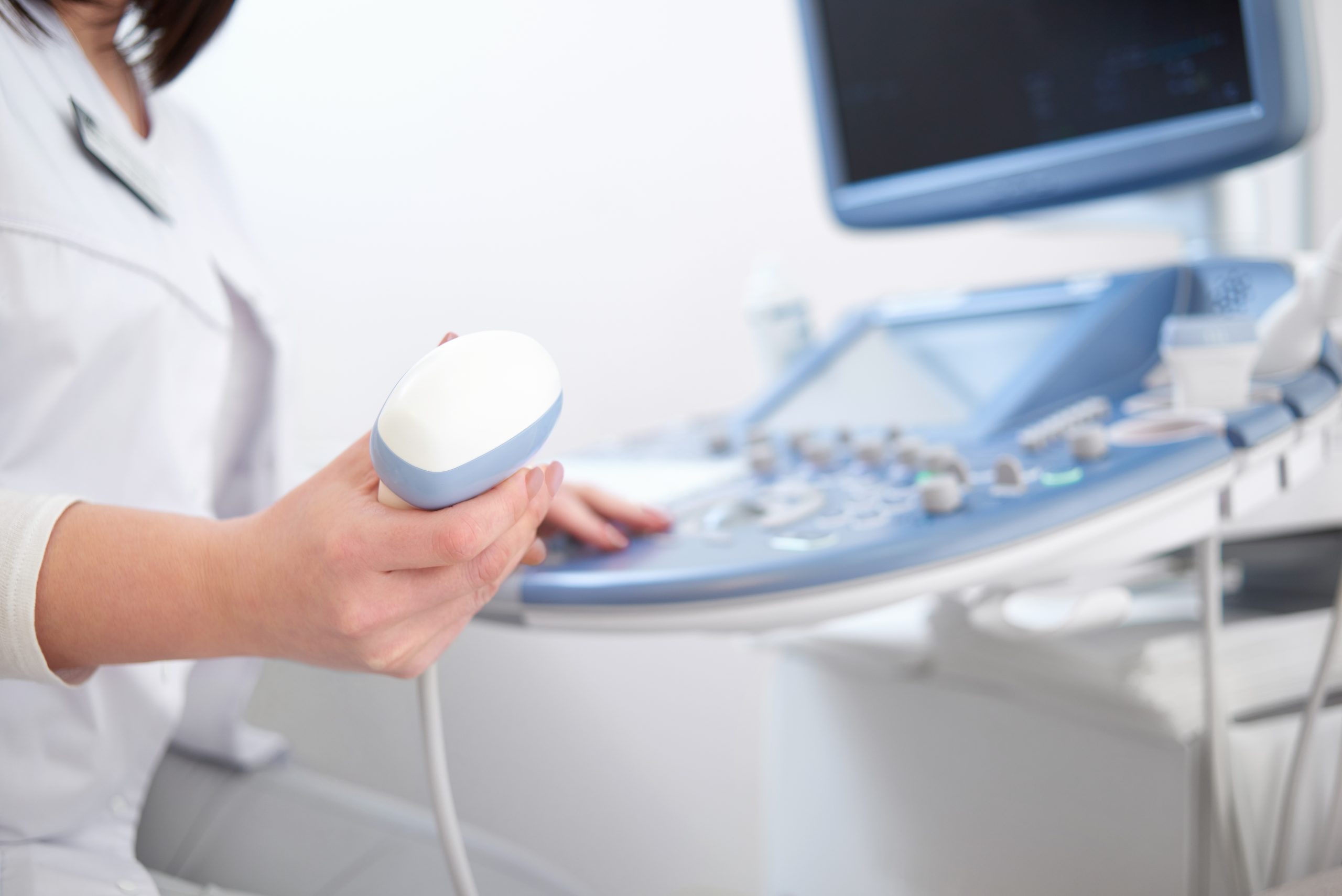 Cropped close up of a female doctor holding ultrasound scanner copyspace technology medicine health sonogram scanning vitality hospital clinic professional equipment qualified diagnostics sonography.