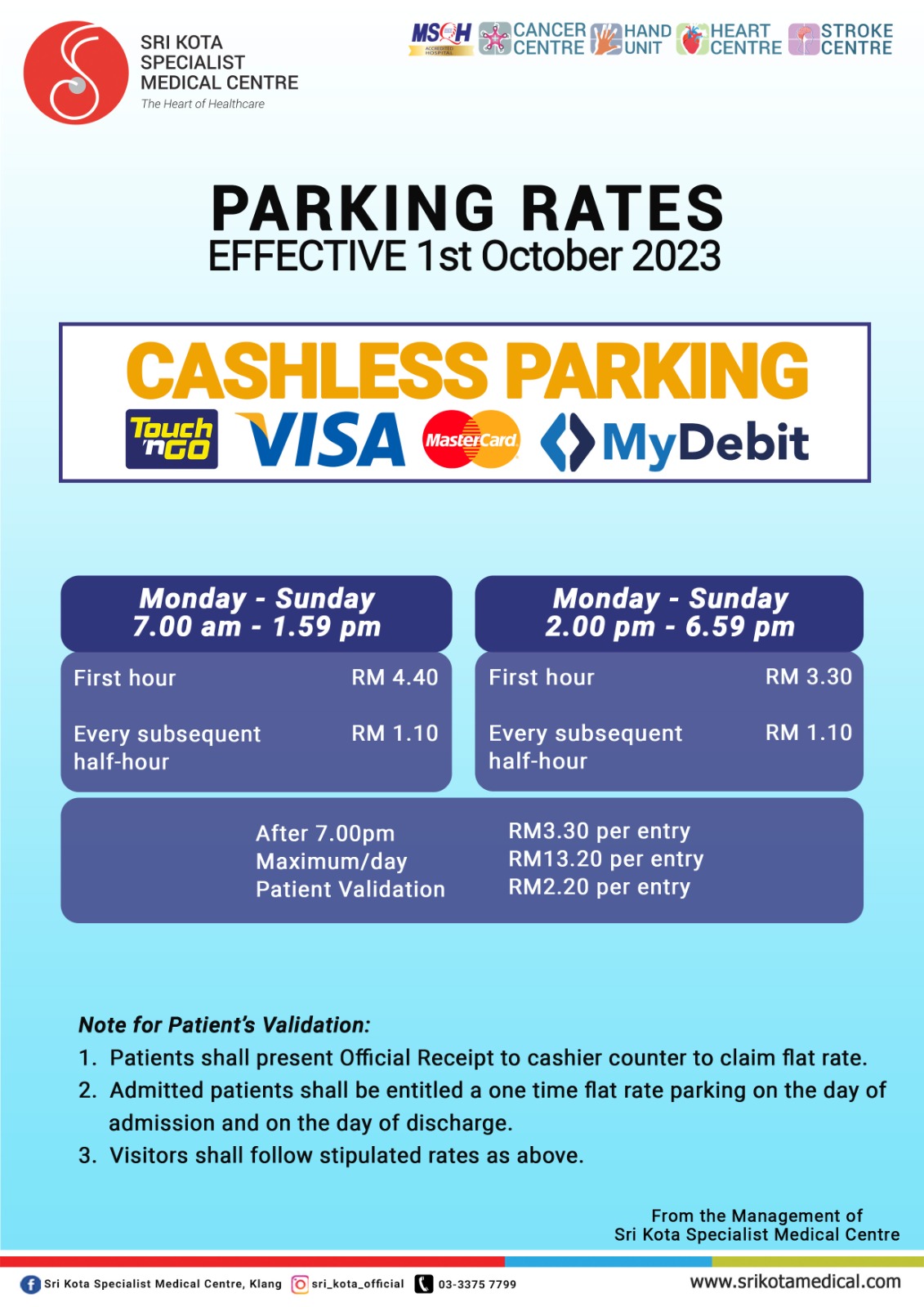 Parking Rate Sri Kota